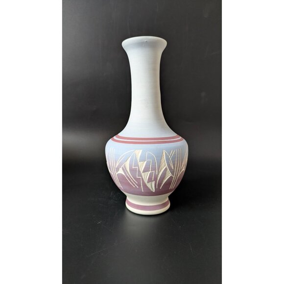 Mesa Verde Navajo Pottery Vase Signed By Artist With Geometric Design - Picture 10 of 14